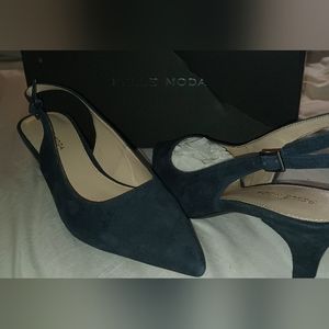 Pelle Moda calyda midnight suade heels